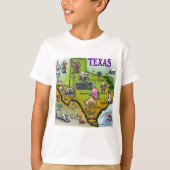 TEXAS Cartoon Map T-shirt (Voorkant)