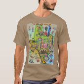 Texas Cartoon Map T-shirt (Voorkant)