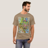 Texas Cartoon Map T-shirt (Voorkant volledig)