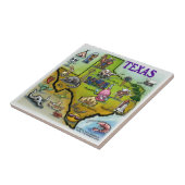 Texas Cartoon Map Tegeltje (Zijkant)