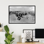 Texas Cattle Drive Poster (Thuiskantoor)