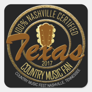 Texas Certified Country Music Fan Classic Stickers