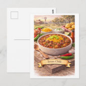Texas Chili (Amerikaanse Eetseries) Briefkaart (Voorkant / Achterkant)