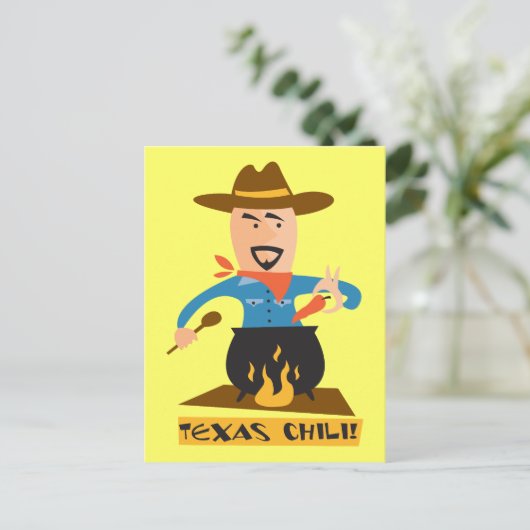 Texas Chili Briefkaart (Staand voorkant)