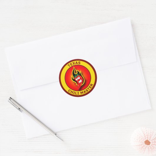 TEXAS CHILI MASTER RONDE STICKER (Envelop)