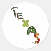 Texas Chili Peppers Ronde Sticker (Voorkant)