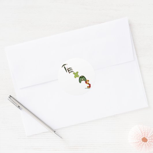 Texas Chili Peppers Ronde Sticker (Envelop)