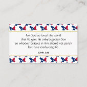TEXAS | Christelijke Schrift | Johannes 3:16 Visitekaartje (Achterkant)