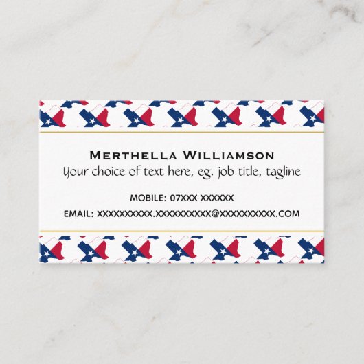 TEXAS | Christelijke Schrift | Johannes 3:16 Visitekaartje (Voorkant)