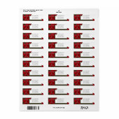 Texas Christmas Poinsettia Retouradres Etiket (Full Sheet)