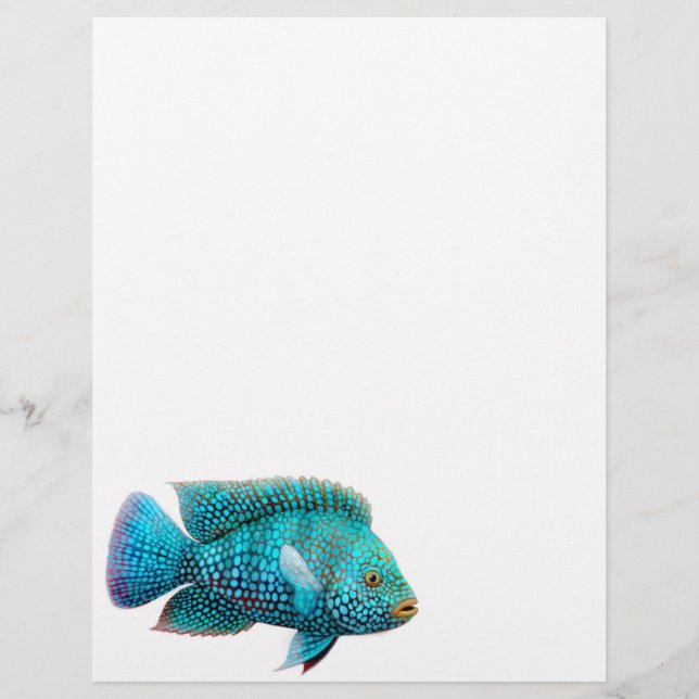 Texas Cichlid Fish Letterhead (Voorkant)