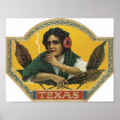 Texas Cigar Label Poster (Voorkant)