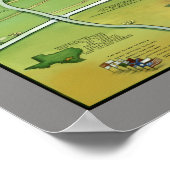 Texas Cities Cartoon Map Poster (Hoek)