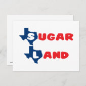 Texas Cities Sugar Land Briefkaart (Voorkant / Achterkant)
