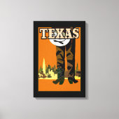 Texas City Cowboy Canvas Afdruk (Voorkant)