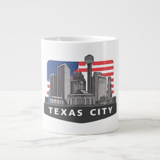 Texas City Skyline Mug Design Grote Koffiekop