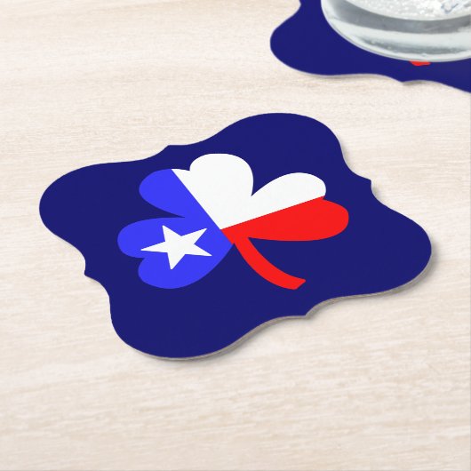 Texas Clover Kartonnen Onderzetters (Gekanteld)