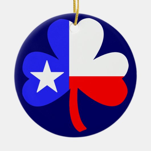 Texas Clover Keramisch Ornament (Voorkant)