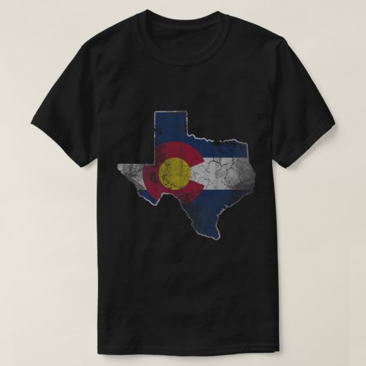 Texas Colorado Flag Transplant T-shirt (Design voorkant)