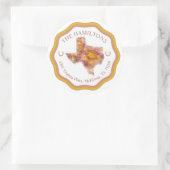 Texas Colorful Address Classic Round Sticker (Tas)