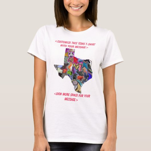 Texas Colorful T-Shirt - Gepersonaliseerd (Voorkant)