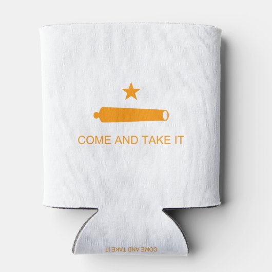 Texas Come and Take It Flag - Sinaasappel Blikjeskoeler (Achterkant)