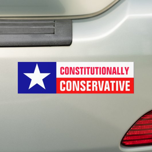 Texas Conservative Bumpersticker (Op auto)