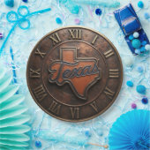 Texas Copper Medallion State Map Papieren Bordje (Feest)