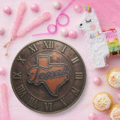 Texas Copper Medallion State Map Papieren Bordje (Feest)