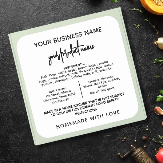 Texas Cottage Law Eten label sticker