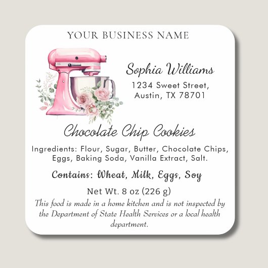 Texas Cottage Law Eten label Sticker