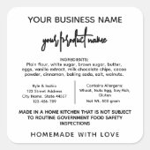 Texas Cottage Law Eten label sticker (Voorkant)