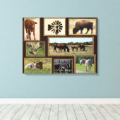 Texas Country Collage Canvas Afdruk (Insitu (Houten vloer))