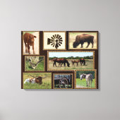 Texas Country Collage Canvas Afdruk (Voorkant)