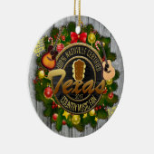 Texas Country Music Fan Kerstversiering Keramisch Ornament (Rechts)