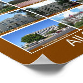 Texas County Courthouses Poster (verticaal bruin) (Hoek)