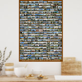 Texas County Courthouses Poster (verticaal bruin) (Keuken)