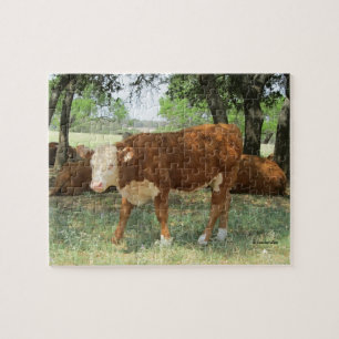Texas Cow in pasta Legpuzzel