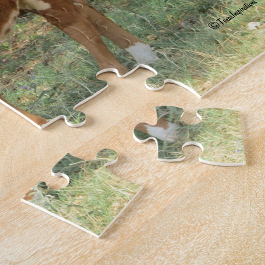 Texas Cow in pasta Legpuzzel (Zijkant)