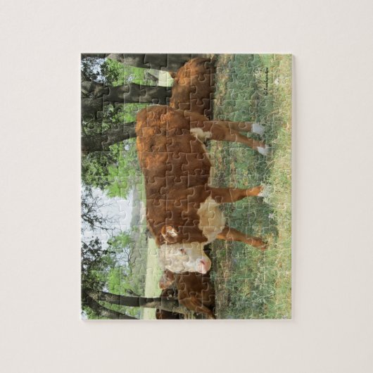 Texas Cow in pasta Legpuzzel (Verticaal)