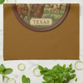 Texas Cowboy Bruine Keukenhanddoek (Gevouwen)