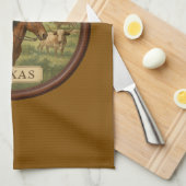 Texas Cowboy Bruine Keukenhanddoek (Quarter Fold)