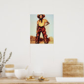 Texas Cowboy, c.1890 (olie op canvas) Poster (Keuken)