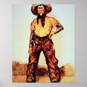 Texas Cowboy, c.1890 (olie op canvas) Poster (Voorkant)
