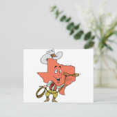 texas cowboy cartoon briefkaart (Staand voorkant)