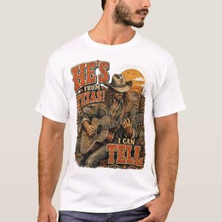Texas Cowboy Country Music Gitaar T-shirt