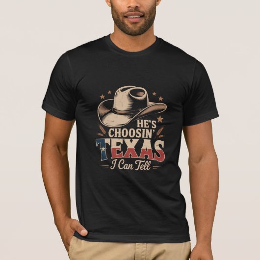 Texas Cowboy Design, Funny Country Shirt Graphic, (Voorkant)