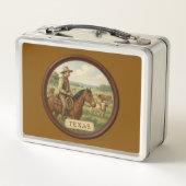 Texas cowboy Metal Lunchbox (Achterkant)