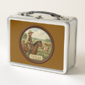 Texas cowboy Metal Lunchbox (Voorkant)
