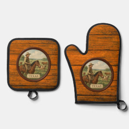 Texas Cowboy Ovenwant & Pannenlap Set